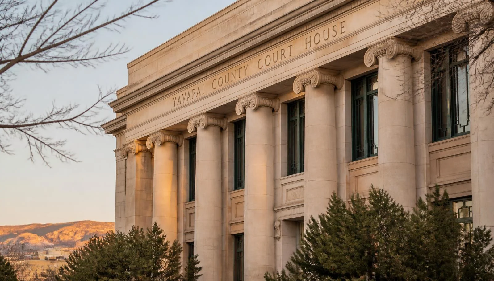Los Angeles County courthouse at golden hour